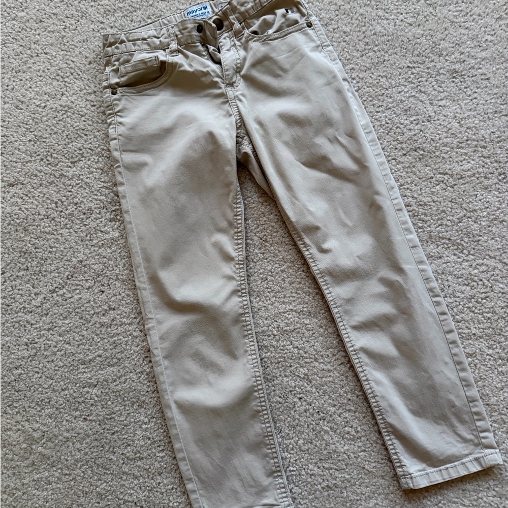 Mayoral Slim Fit Khaki Pants, US 6